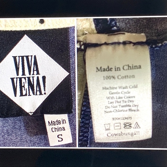Viva Vena! Dress S Shirt Style Patchwork Denim - Picture 6 of 6